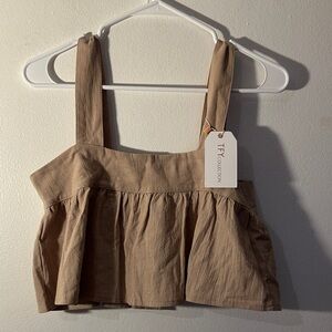 TFY Collection Tan Crop Top